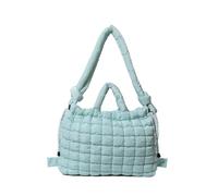 Whoasyst Bolso de mano acolchado de moda con diseños acolchados, correa de hombro ajustable, mochila acolchada de gran capacidad con cordón acolchado, azul (lake blue)