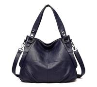 Whoasyst Bolsos de hombro para mujeres y niñas, de piel sintética, bolso cruzado con correa desmontable, bolso de mano retro con asa superior para mujer, bolso cruzado de moda, Blue, One Size