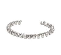 Whoasyst Brazalete de alambre para teléfono para mujer, acero inoxidable, ligero, diseño de bobina de resorte, joyería elegante para mujer