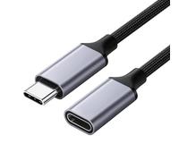 Whoasyst Cable de extensión trenzado tipo C macho a hembra, cable de carga de 100 W, pantalla 4K, mejora la conexión y duplicación de pantalla, cable de extensión USB C
