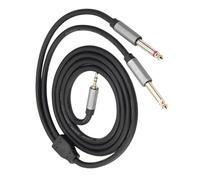 Whoasyst Cable de música estéreo profesional de 3,5 mm a dos de 6,35 mm para Studio y Live 1/8 macho a 1/4, cable de indicación estereofónica