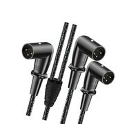 Whoasyst Cable divisor de 3 pines, 1 macho a 2 machos, 3 pines, combinador de micrófono equilibrado, cable en Y, adaptador de micrófono de sonido profesional Y