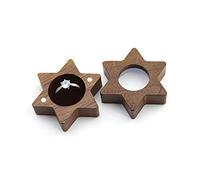 Whoasyst Caja de boda hexagonal con forma de estrella para propuestas, decoración para ceremonia de boda, soporte para exhibición de joyas