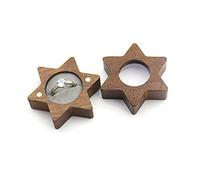 Whoasyst Caja de boda hexagonal con forma de estrella para propuestas, decoración para ceremonia de boda, soporte para exhibición de joyas