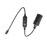 Whoasyst Convertidores de cargadores de coche USB tipo C de salida de 12 V con pantalla digital para detectores de radares DashCam, adaptadores de cigarrillos de coche