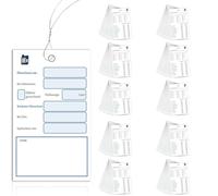 Whoasyst Etiquetas de inspección de aceite con fuerte adhesivo para cambio de aceite con alambre para un uso estable en talleres de reparación de automóviles y garajes, cuidado de automóviles