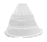 Whoasyst Falda larga para mujer de los años 50, 3 aros, enaguas de anime, cosplay, fiesta, boda, graduación, debajo de los vestidos, falda interior de moda para mujer, blanco, Talla única