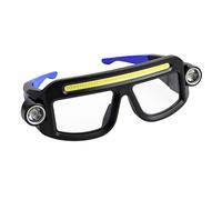 Whoasyst Gafas de cabeza manos libres con 5 niveles de brillo para patrullas de seguridad y gafas de ciclismo multifuncionales nocturnas con luz