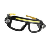 Whoasyst Gafas manos libres con 5 niveles de brillo para patrullas de seguridad y gafas de ciclismo multifuncionales nocturnas con luz