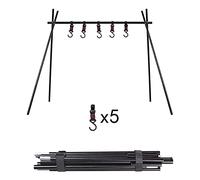 Whoasyst Herramientas triangulares de luz de camping para colgar adecuadas para entusiastas de los deportes al aire libre, trípode de fuerte capacidad de carga para cocinar parrilla resistente