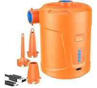 Whoasyst Inflador de aire eléctrico con batería grande de 5200 mAh, bombas eléctricas para yoga, bolas, flotadores, múltiples boquillas, camping, bombas de aire al aire libre, inflador multifuncional