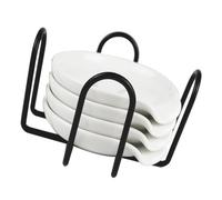 Whoasyst Juego de soporte de cuchara de cerámica con soporte, organizador de cucharas de ensalada, soporte de almacenamiento para el hogar, cocinas, encimeras, accesorios de cocina