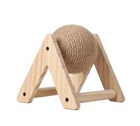 Whoasyst Juguete de bola para sisal natural, cáñamo, para moler mascotas pequeñas, masticar, morder, suministros para animales
