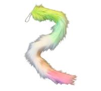 Whoasyst Llavero de pelo sintético con diseño de cola de lobo, Número de color: 16, M