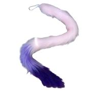 Whoasyst Llavero de pelo sintético con diseño de cola de lobo, Número de color: 17, M