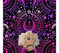 Whoasyst Mantel cuadrado para decoración de pared con diseño de brujería, tapiz de adivinaciones, tapete de adivinaciones, duradero, misterioso tarot, mantel espiritual