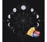 Whoasyst Mantel de cartas de tarot, altares, fases de tela, astrología, adivinaciones, tarjetas, tapiz, decoración de pared, fases de tarot, cartas espirituales