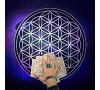 Whoasyst Mantel de cartas de tarot cuadrado de franela, juego de mesa de astrología, oráculos, adivinación, juego de mesa, almohadilla de oráculos de astrología