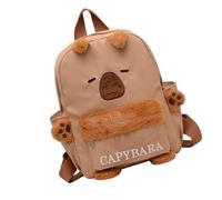 Whoasyst Mochila escolar para estudiantes, bonita bolsa de muñecas para niños, de felpa, con dibujos animados, mochila de dibujos animados, para niñas pequeñas, Brown