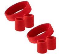 Whoasyst Muñequera colorida para correr, correa elástica, transpirable, conjuntos de muñequeras para muñeca y cabeza