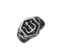 Whoasyst Mythical Tridents Designs - Anillos ajustables de vástago abierto para hombre, inspiración oceánica, joyería de regalo, anillos de boda, One Size, como se describe, como se describe