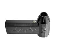 Whoasyst Plumero eléctrico compacto con luz LED y soplador potente para acampar al aire libre y amantes del senderismo, plumeros portátiles de aire comprimido