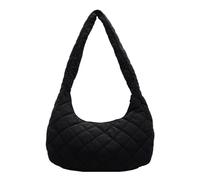 Whoasyst Práctico bolso cruzado con diseños acolchados para mujer de nailon con gran capacidad para uso diario esencial diario, Black, One Size