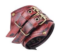 Whoasyst Pulsera de piel de vaca vintage punk para hombres y mujeres que buscan individualidad para hombres y mujeres, talla única, como se describe