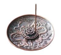 Whoasyst Quemadores de incienso de metal en relieve para palo/bobina/cono de flores, soportes desmontables para cenizas, decoración del hogar, soportes para inciensos de flores en relieve