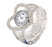 Whoasyst Reloj de cristal incrustado para mujer con función mecánica suave, regalo de cumpleaños, elegante reloj para mujer, B