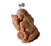 Whoasyst Soja perfumada con forma de lobo para aromaterapias del hogar, decoración del hogar, corazón