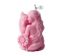 Whoasyst Soja perfumada con forma de lobo para aromaterapias del hogar, decoración del hogar, corazón
