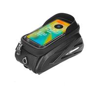 Whoasyst Soporte para bolsa de teléfono para bicicletas con pantallas táctiles, bolsas de tubo frontal superior, alforjas, soporte para teléfono