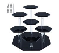 Whoasyst Soporte para cupcakes exhibición de joyería extraíble juego de estantes de acrílico para figuritas conjunto de exhibición de joyería, Talla única, como se describe