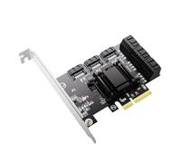 Whoasyst Tarjeta adaptadora de 9 puertos SATA3 0 PCIE con velocidad de 6 Gbps, amplia compatibilidad para múltiples sistemas, tarjeta de extensión de disco duro
