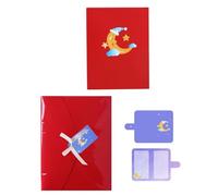 Whoasyst Tarjeta emergente brillante y estrella con luces LED para San Valentín, bodas, decoración de luz nocturna hecha a mano, tarjeta de fiesta decorativa