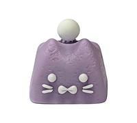 Whoasyst Teclado de resina 3D con diseño de gatito, teclado de dibujos animados para juegos mecánicos, accesorios de escritura de personalidad, teclas ligeras