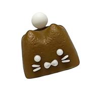 Whoasyst Teclado de resina 3D con diseño de gatito, teclado de dibujos animados para juegos mecánicos, accesorios de escritura de personalidad, teclas ligeras