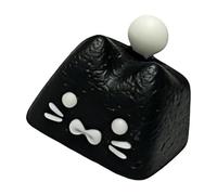 Whoasyst Teclado de resina 3D con diseño de gatito, teclado de dibujos animados para juegos mecánicos, accesorios de escritura de personalidad, teclas ligeras