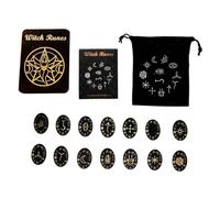 Whoasyst Witch Decors - Juego de decoración para el hogar, meditaciones, piedras de madera, piedras de madera, juego de piedras de bruja