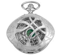 Whodoit Reloj de bolsillo de cuarzo de la serie Christmas Eve para hombre, collar con colgante de joyería, regalo para hombre con cadena, relojes de bolsillo de cuarzo, CFeye - Plata, a la moda