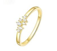 Whoiy Alianzas de boda de oro delicadas con grabados, plata de ley 925 con circonita cúbica, para mujer, tallas de la 1/2 a la Z, J 1/2, Plata de ley, Circonita cúbica