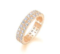Whoiy Alianzas de oro amarillo para mujer, anillo de boda con moissanite, oro auténtico, anillos de compromiso, anillo de boda para mujer, 65 (20.7), Metal precioso Piedra preciosa, Moissanita
