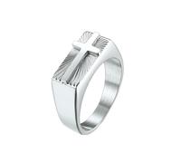 Whoiy Anillo de acero inoxidable para hombre, 8 mm, anillos de compromiso, cruz, anillo de hombre, plata/negro/oro con grabado, anillos de boda personalizados, bisutería para hombres, tamaño 54-67