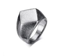 Whoiy Anillo de acero inoxidable para hombre, pulido, punk, 16 mm de ancho, anillo de compromiso, alianza de boda, color plata/negro/oro/gris con grabado personalizado, talla 57-67, 67 (21.3), Metal