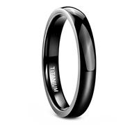Whoiy Anillo de banda para parejas, 2 mm, 4 mm, 6 mm, 8 mm, negro, anillo de compromiso, titanio, grabado, anillo de pareja, joyería de moda, anillo de pareja, talla 47-70, 65 (20.7), Titanio, Sin