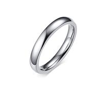 Whoiy Anillo de compromiso de 2 mm de ancho personalizado, anillo para mujer, bisutería de acero inoxidable, banda simple, anillo de boda, pulido, sin piedra, anillo de aniversario, talla 47-70, 52