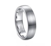 Whoiy Anillo de compromiso para hombre, plata, 6 mm/8 mm, anillo de boda, carburo de wolframio, grabado, joyería de moda, anillo para hombre, pulido, talla 48-75, 62 (19.7), Tungsteno, Sin piedra