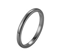 Whoiy Anillo de mujer de plata / negro/azul/oro rosa de compromiso, acero inoxidable, 2 mm de ancho, anillos de boda sencillos apilables, personalizables, grabados, sin piedra, anillos de boda