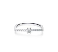 Whoiy Anillo de oro para mujer, oro auténtico, anillo de compromiso, diamante cultivado en laboratorio, para mujer, oro blanco, anillo para mujer, 65 (20.7), Metal precioso Piedra preciosa, Diamante